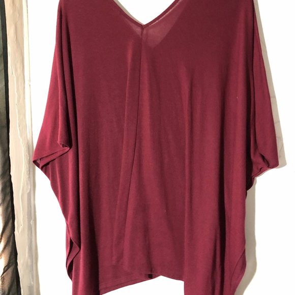 Lollipop Star Size M Wine Color Oversized Pullover - Picture 2 of 7